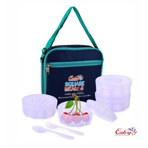 Square Meal 4 Container Lunch Box